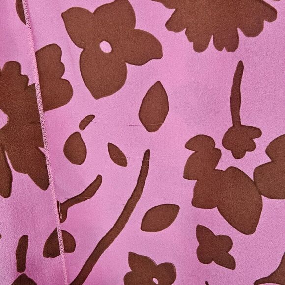 Kate Spade Splash Floral Crewneck Flutter Sleeve Keyhole Top Size Sm Pink Multi - Picture 7 of 9